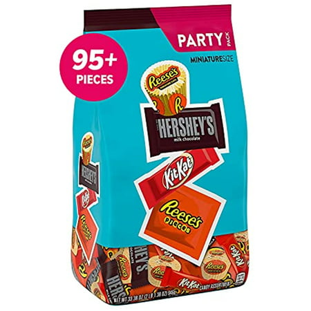 Reeses  Hersheys & Kit Kat Miniatures Chocolate Assortment Candy  Bulk Candy  33.38 Oz Bag (93 Pieces)