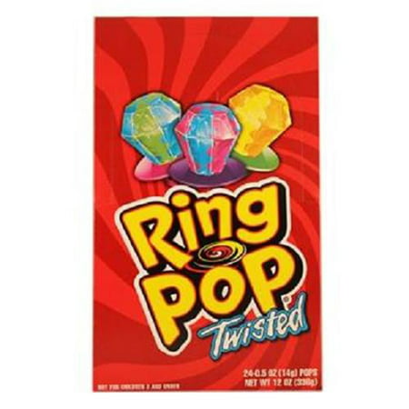 Topps  Ring Pop Twisted  Count 24 (0.5 Oz) - Sugar Candy / Grab Varieties & Flavors