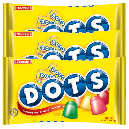 Tootsie Dots Assorted Fruit Flavored Gumdrops Mini Boxes Gluten Peanut Free Party Favor Treats Stocking Stuffer Gifts on Birthday Halloween Christmas 