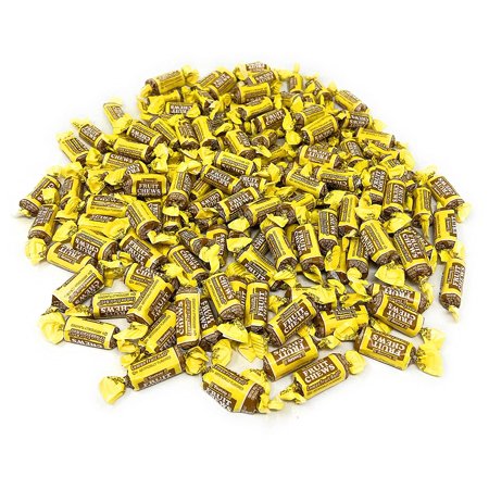 Lemon Flavor Tootsie Roll Fruit Chews Bulk American Chewy Taffies Candy Individually Wrapped in Resealable Bag 2 Lb 130+pcs (32-Oz) - Made in USA