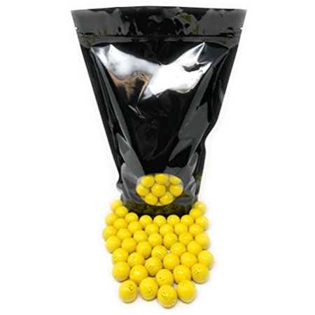 Dubble Bubble Smiley Face Bubblegum Yellow Colored Gumballs 3 Lbs American Candy Assorted Mix Bulk Value in Resealable Bag (48 Oz)
