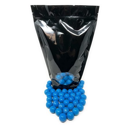 Dubble Bubble Blueberry Smoothie Fruit Flavor Bubblegum Blue Colored Gumballs 3 Lbs American Candy Assorted Mix Bulk Value in Resealable Bag (48 Oz)