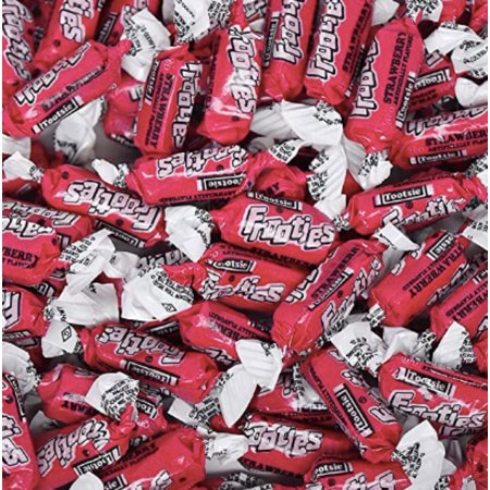 Frooties Strawberry Individually Wrapped Bulk Chewy Red Tootsie Roll Candy (3 Pound)