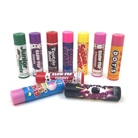 10 Pieces Flavored Tootsie Roll Lip Balms Taste Beauty Party Pack Lip Smackerschoose Your Flavor Blow Pop in Cherry  Grape  St