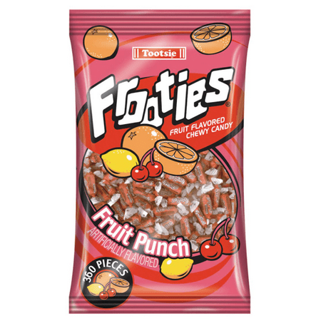 Fruit Punch Frooties - Tootsie Roll Chewy Candy - 360 Piece Count  38.8 Oz Bag(two Pack)