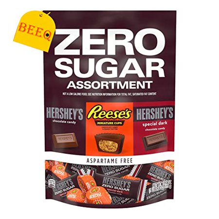 HERSHEY S and REESE S Zero Sugar Milk and Dark Chocolate  Variety Bag (18.2 Oz)