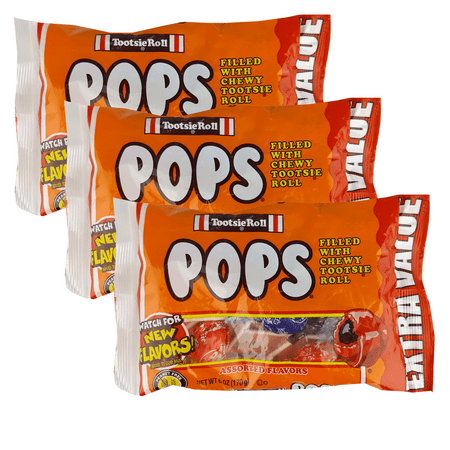 Tootsie Roll Pops Assorted Flavor with Chewy Tootsie Roll Candy Peanut Free and Gluten Free Lollipops  Great for Kids Snacking Halloween Candy Bowl Go