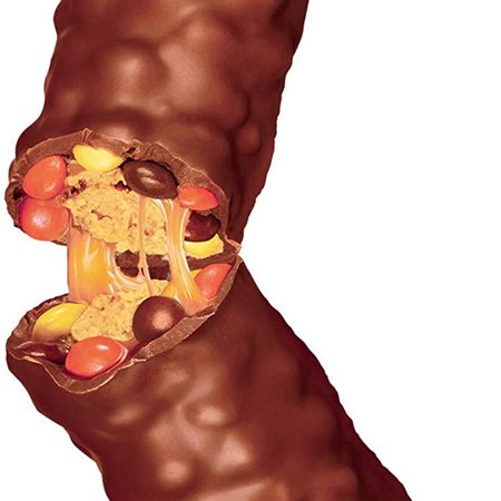 REESE Outrageous! Milk Chocolate Candy Bar Stuffed with Reeses Pieces  41g (Bulk Box of 18)