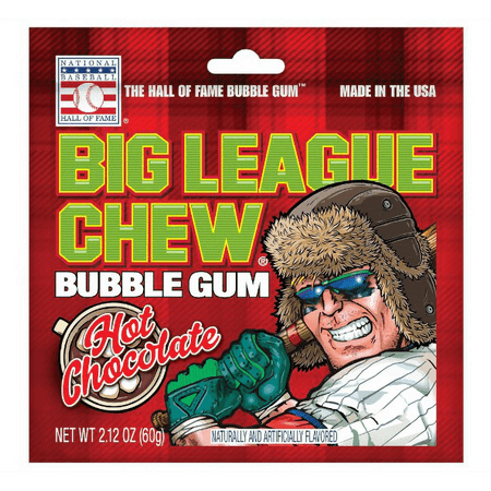 Big League Chew Bubble Gum  Holiday Hot Chocolate  2.12 Ounce Bag - 3 Bags