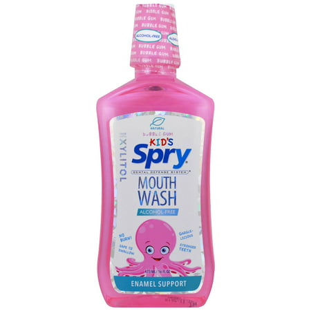 Xlear Kids Spry Mouth Wash with Xylitol Bubble Gum 16 Fl Oz Pack of 3