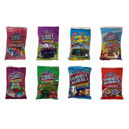 America S Original Dubble Bubble Gum Balls; Seller Select of 3 Different Flavors 4 Oz per Pack