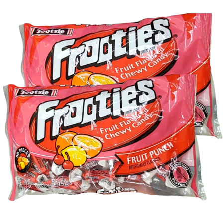 Tootsie Frooties Fruit Punch Flavored Chewy Candy Peanut Gluten Free Party Favor Treats Stocking Stuffer Gifts on Birthday Halloween Christmas Thanksg