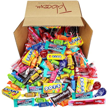 Assorted Bulk Candy  Individually Wrapped - Bulk Halloween Candy 5 LB Box Variety Pack with Tootsie Rolls  Tootsie Pops  Assorted Laffy Taffy S  Dots 