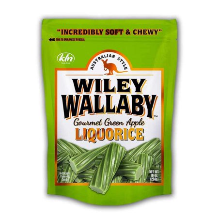 Wiley Wallaby Green Apple Liquorice  10 Ounce -- 10 per Case.