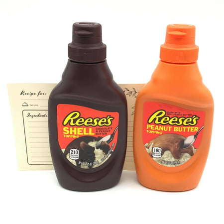 Reese S Chocolate and Peanut Butter 7.25 and 7.0 Ounce  with Recipe Card  Desert Ice Cream Toppings