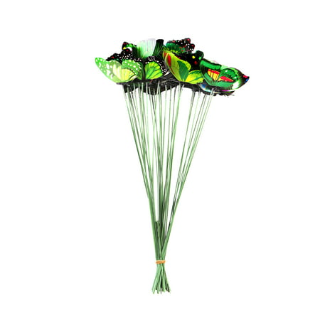 FengLS 50 Pieces Butterfly Decorative Pile Waterproof Garden Butterfly Ornaments for Indoor/Outdoor Christmas Yard Decor 09-Decor-10A#7287 Ideal Gift 
