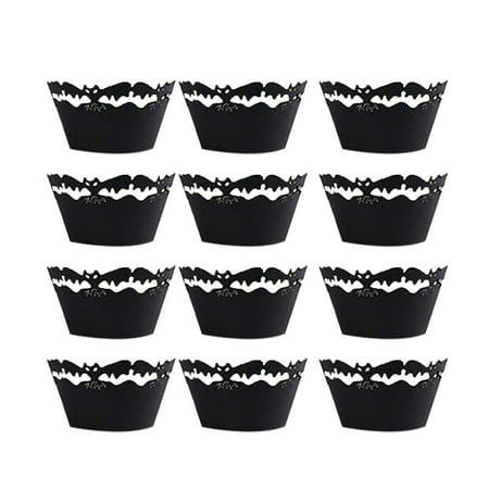 Halloween Spider Web Witch Horror Castle Pattern Hollow Paper Cup DIY Cake Decor Halloween Decorations-a#1136 2022 Halloween Halloween Spider Web