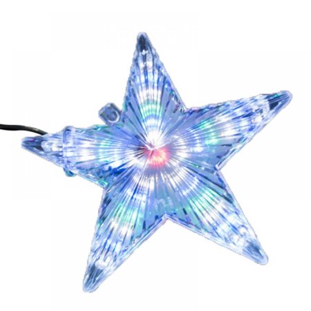 Prettyui LED Flowing Water Five-pointed Star Lights LED Outdoor Lawn Stakes Christmas Ground Lights Path Garden Display Light