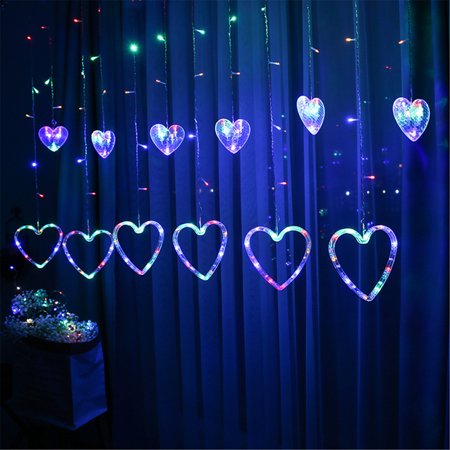 2022 Newest 110V Heart Shape Curtain Light LED Light String Ins Christmas Light Decoration LJ-C#9318 110V Heart Shape