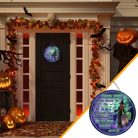 Usupdd New Fashion Halloween Door Sign I Smell Children Hanging Sign for Front Door Rustic Wooden Door Hangers Door Usupdd WBB220912-7263