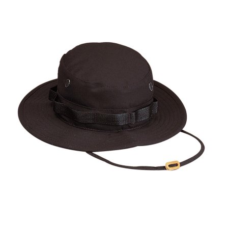 Rothco 5588 100 Percent Cotton Rip-Stop Boonie Hat  Black - Size 7