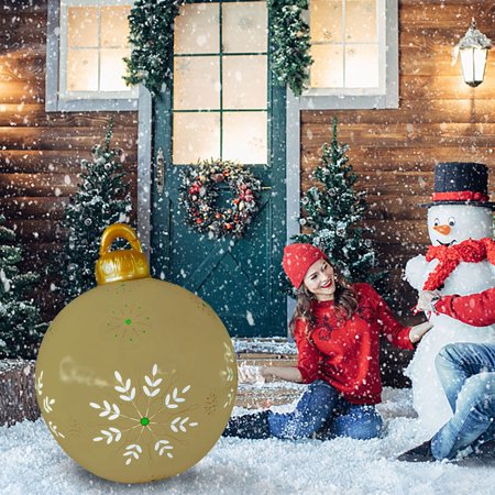 Usupdd Outdoor Christmas Inflatable Decorated Ball Giant Christmas Inflatable Ball Christmas Tree Decorations WANG220810-2554