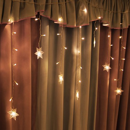 4Meters 96LED Christmas Snowflake String Lights Winter Fairyland Home Decor - Uscallm Home 2022 a#6755