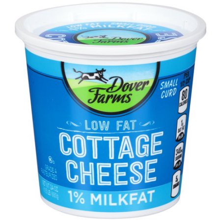 Dover Farms Small Curd 1% Milkfat Low Fat Cottage Cheese, 24 Oz