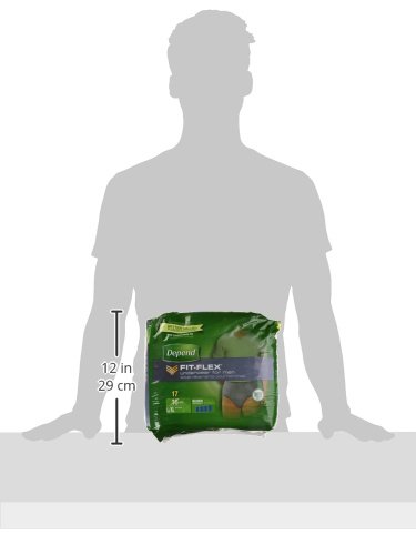 Depend Fit Flex for Men Underwear Gray -Large/X-Large (Pack of 17) thumbnail