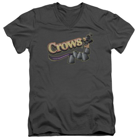 Tootsie Roll Chocolate Candy Crows Black Licorice Gumdrops Adult V-Neck T-Shirt
