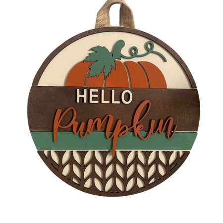 MIANHT Halloween Autumn Pumpkin Truck Stolen Goods Wreath Doorplate Home Decoration - 2022 Halloween Autumn Pumpkin N-#7287