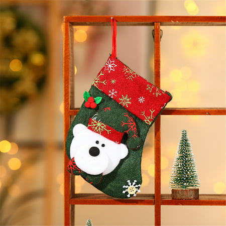 DDgui Fashion New Retro Christmas Socks Gift Bag Christmas Candy Bag Stereo Gift Socks DDgui220929-11808