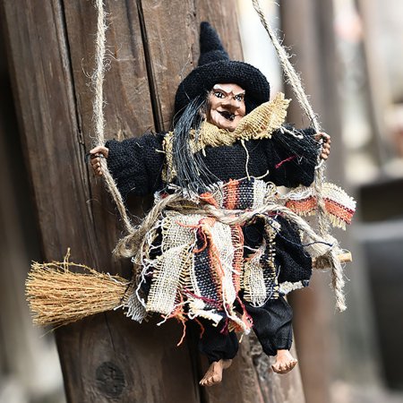 2022 Newest Halloween Witch Doll Horror Pendant Flying Witch Pendant Halloween Pendant LJ-C#9797 Halloween Witch Doll