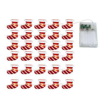 Zpjjkc10#1136 Christmas Decoration Lights Snowman Santa Claus Decoration Light String LED Copper Wire Light String EQ7