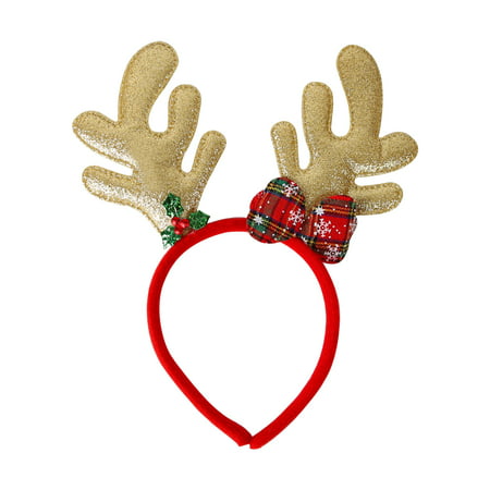 Zpa2#3460 Hot Christmas Headband Santa Party Decor Double Hair Band Clasp Head Hoop Z#3460 GM5