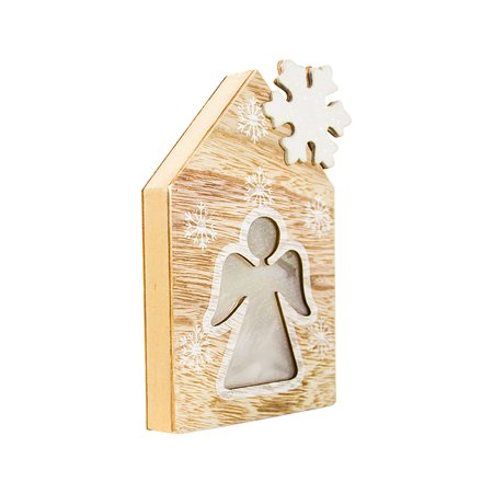 T*4973，Wooden Santa Claus Snowman Lamp Home Decoration Party Decoration Ornaments，P*4973 BV8