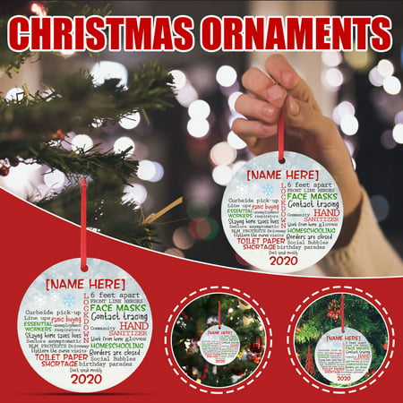 FengLS Christmas Ornaments Cute Santa Clause Wearing Mask Handmade Tree Decoration 09-Kitchen-12A#20198 Home Kitchen MYFChristmas Ornaments Cute