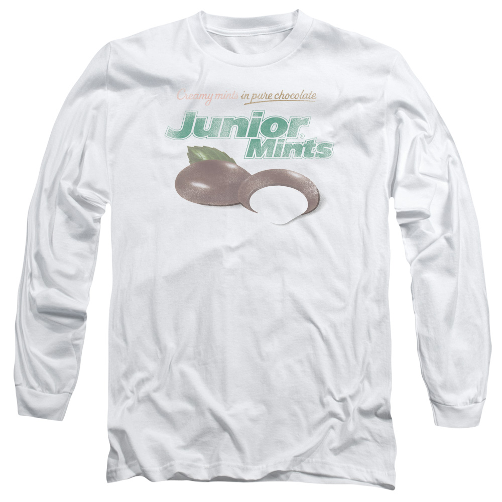 Tootsie Roll Chocolate Candy Junior Mints Logo Adult Long Sleeve T-Shirt