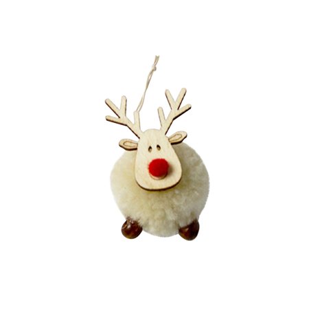 Zpjjj4#8775 Christmas Tree Ornaments Aaccessories Fabric Christmas Deer Plush Doll Pendant P#8775 OK9