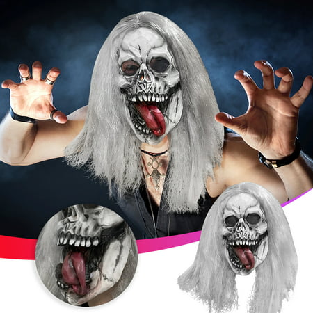 Usupdd Halloween Mask Terror Scary Cosplay Costume Average Size for Adults WANG220810-6858