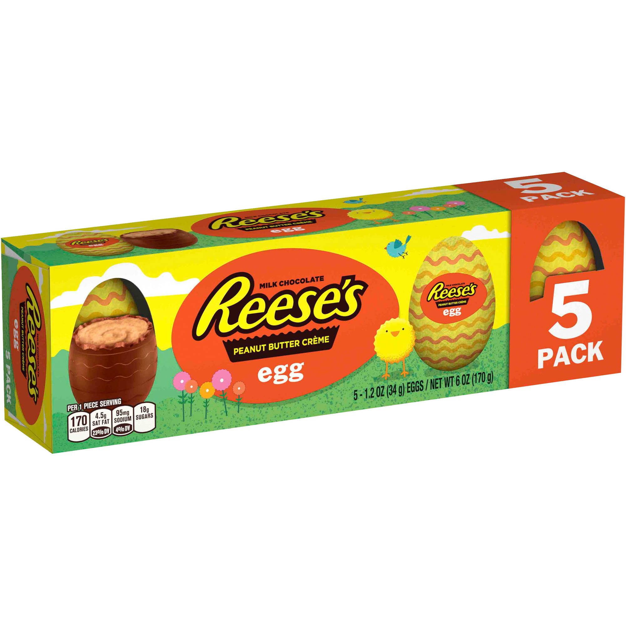 Reese S Milk Chocolate Peanut Butter Creme Eggs Easter Candy  Box 6 Oz  5 Pieces