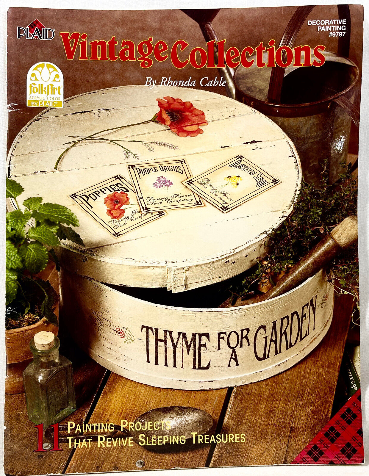 2004 Plaid Vintage Collections 9797 Decorative Painting Pattern Book Plant 12923