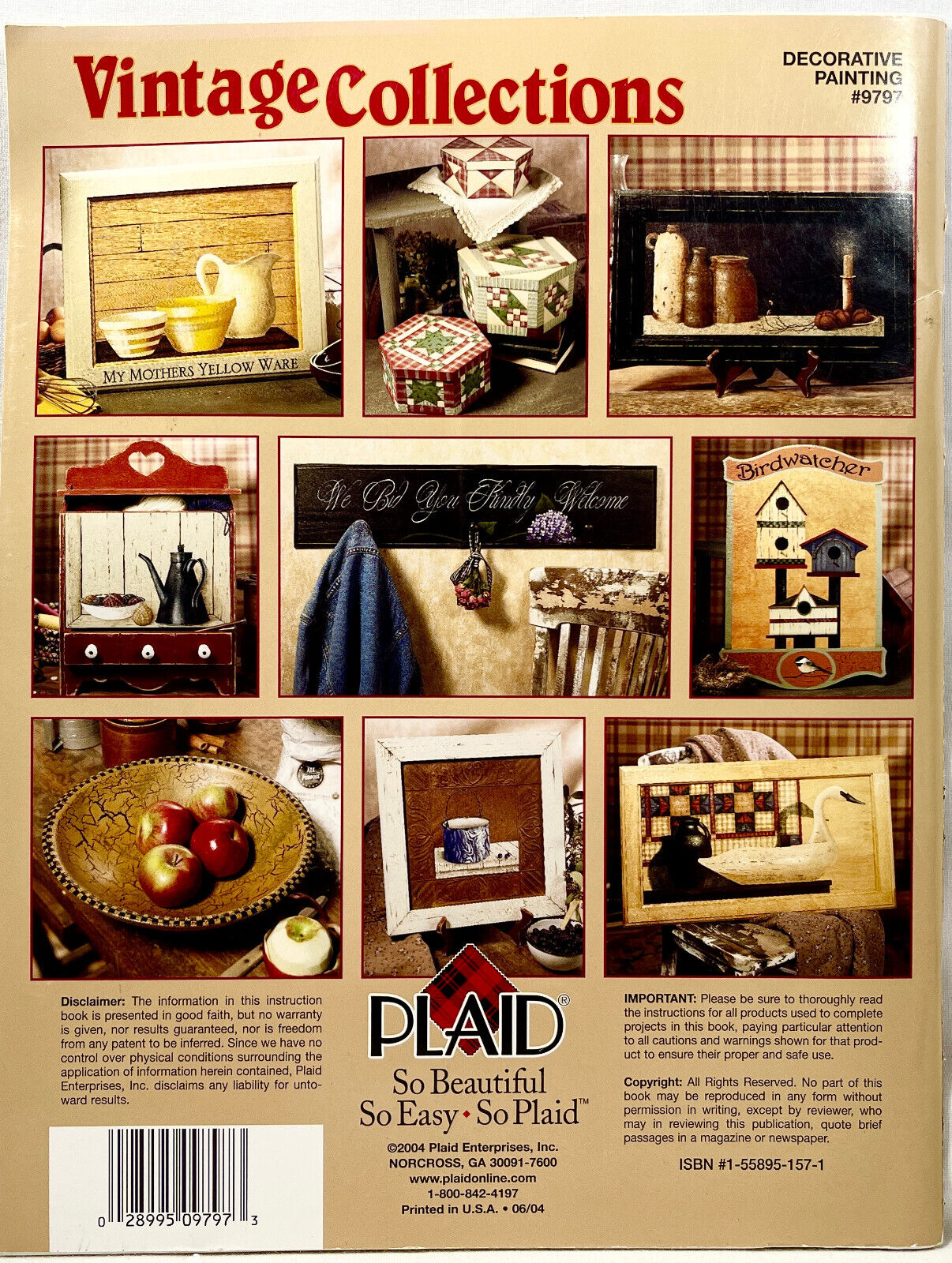 2004 Plaid Vintage Collections 9797 Decorative Painting Pattern Book Plant 12923 thumbnail