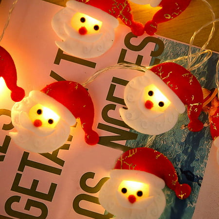Christmas Santa Claus Copper Wire Lights Home Decoration Christmas Tree Light Strings - Uscallm Home 2022 a#6781