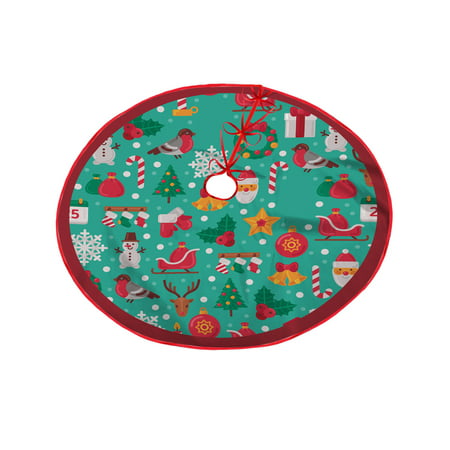 Christmas Decorations Christmas Ornaments Christmas Tree Skirt Printed Tree Skirt Home Christmas Tree Decoration