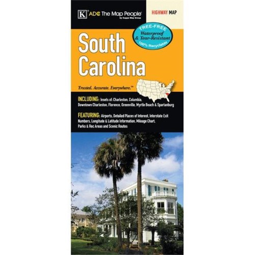 Universal Map 15069 South Carolina State Waterproof Map