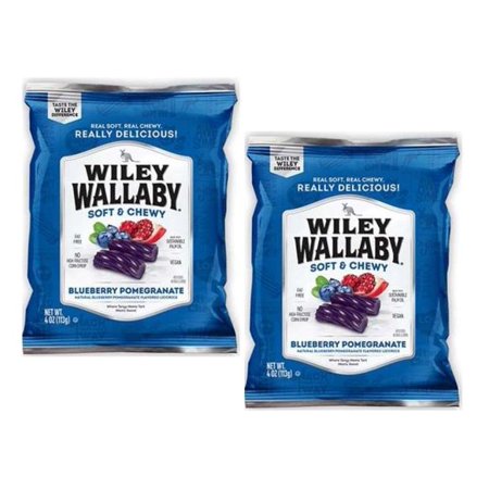 CGT Wiley Wallaby Blueberry Pomegranate Licorice Twist Soft Chewy Fat Free No High Fructose Corn Syrup Vegan Summer Halloween Easter Snack Treat Party