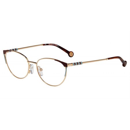 CAROLINA HERRERA-VHE164K 0492 Cateye Eyeglasses Gold/Burgundy