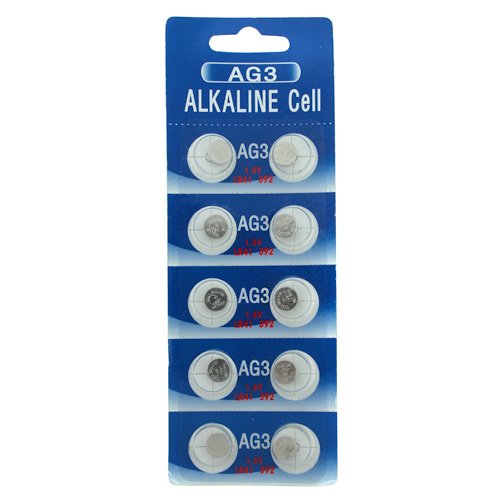 BIRUGEAR Alkaline Button Cell Battery 1.5V - 10 PCs per Card