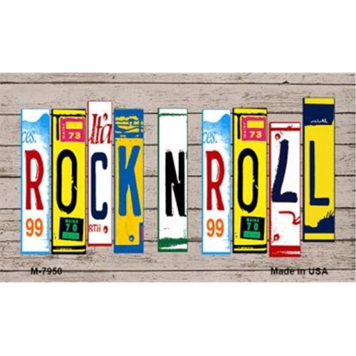 Smart Blonde M-7950 3.5 X 2 in. Rock N Roll Wood License Plate